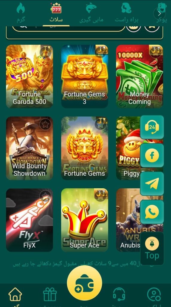 game interface
