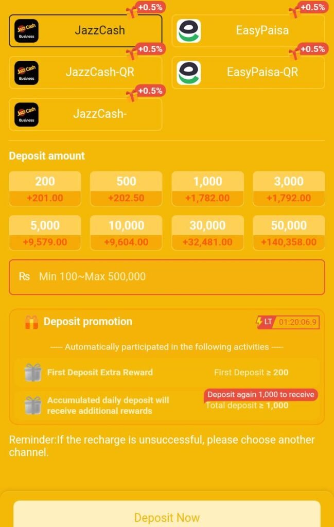 Game Deposit Process