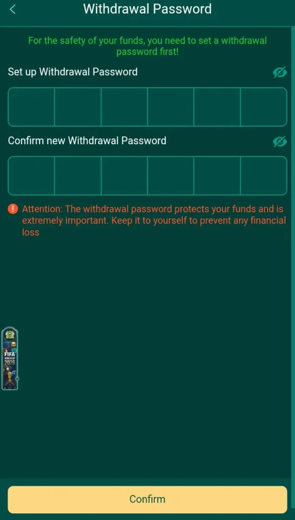 Game Withdraw process