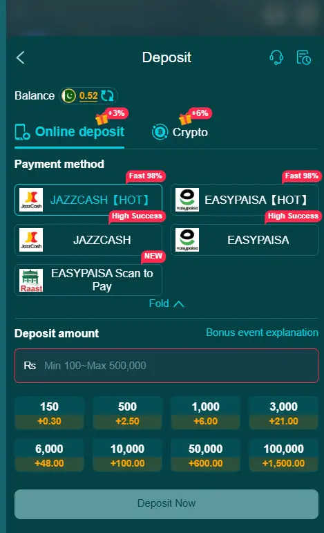 HH98 Game withdrawal options and payment process
